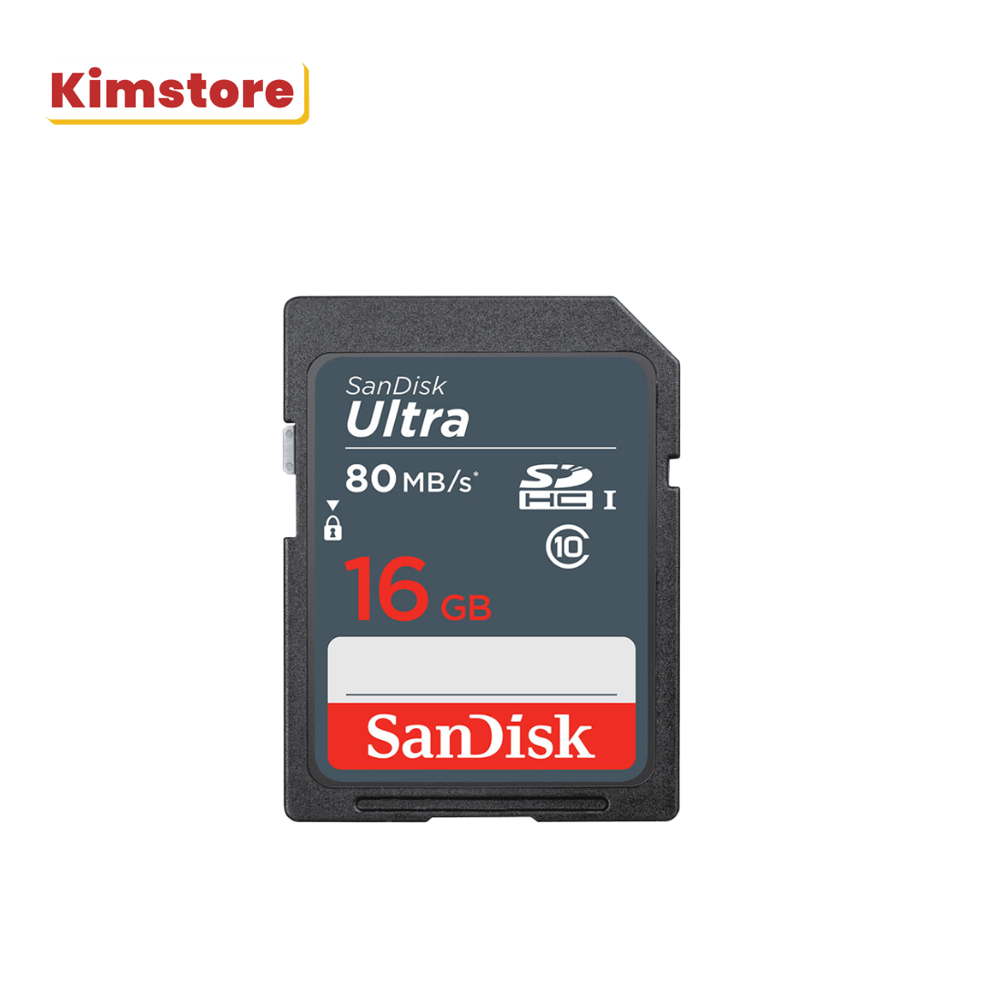 sandisk ultra sdhc sduns 16gb c10 uhs i 80mbs r 3x5 7y