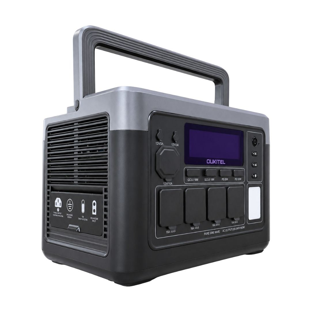 Oukitel P1000E Plus 1024Wh/1800W Portable Power Station with 4 AC Outlets