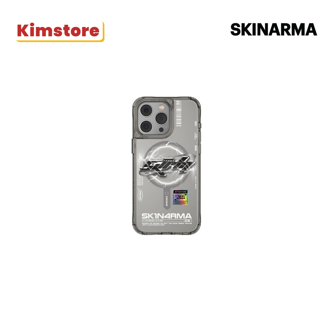 skinarma iphone 15 pro max bolt mag charge grey