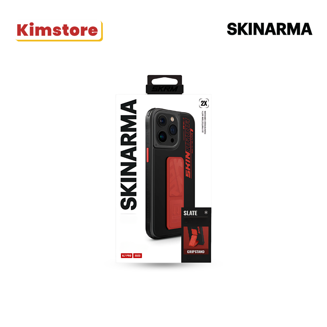 SKINARMA iPhone 15 Pro 6.7 (2023) Slate (Grip-Stand)