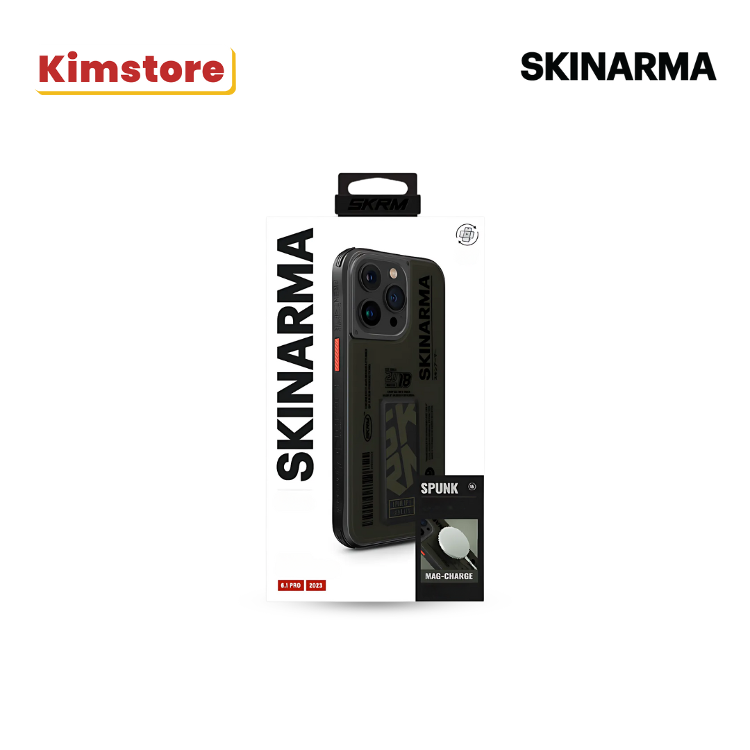 SKINARMA iPhone 15 Pro 6.7 (2023) Spunk (Mag-Charge + Grip-Stand)