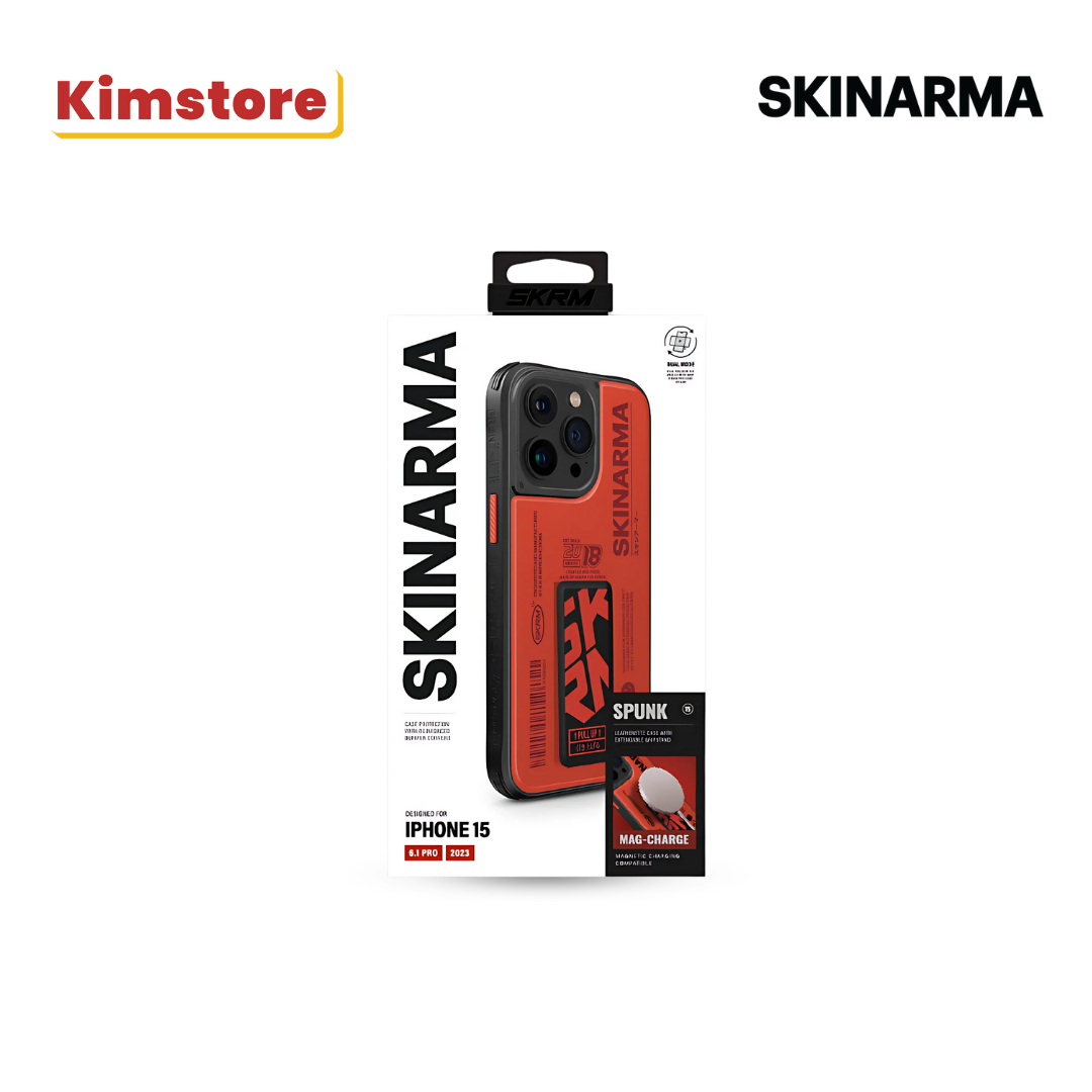 SKINARMA iPhone 15 Pro 6.7 (2023) Spunk (Mag-Charge + Grip-Stand)