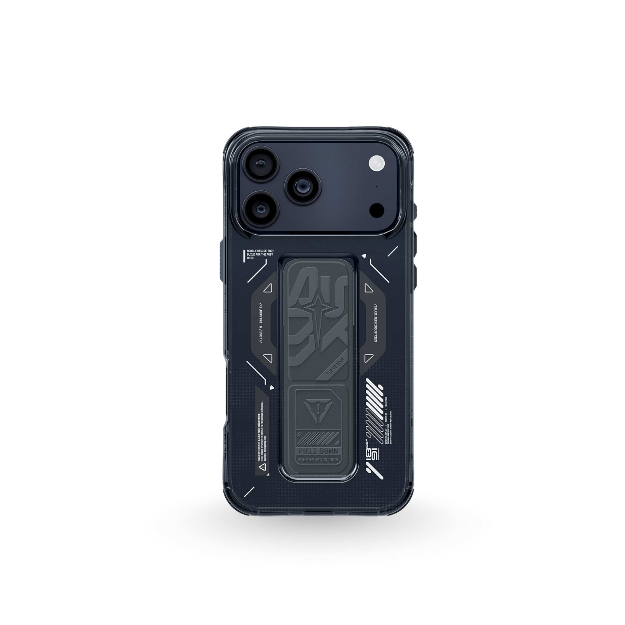 skinarma ip 17 pro 2025 6.3" helio mag charge + grip stand graphite