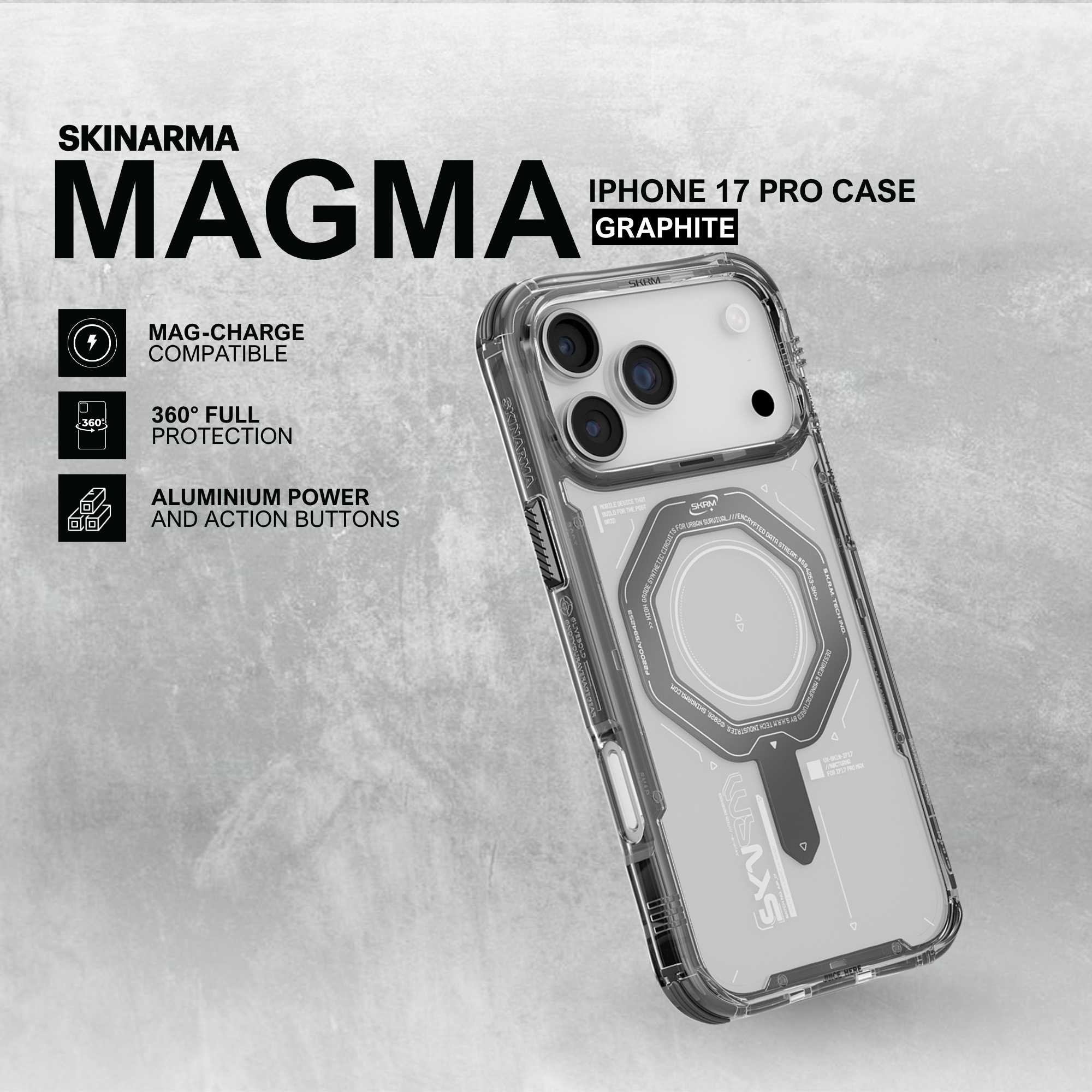 Skinarma IP 17 Pro Max (2025) 6.9" Magma (Mag-Charge)