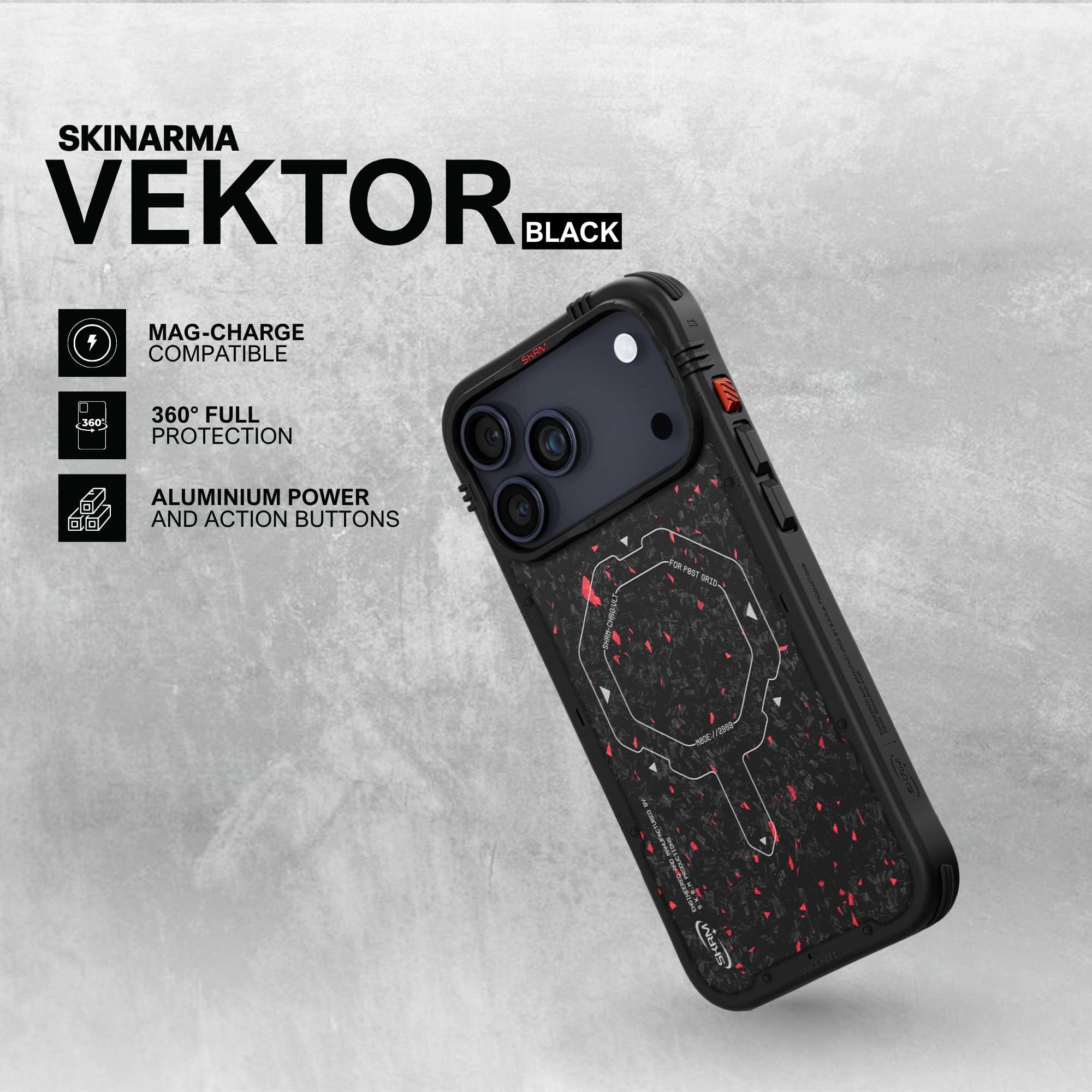 Skinarma IP 17 Pro Max (2025) 6.9" Vektor (Mag-Charge)