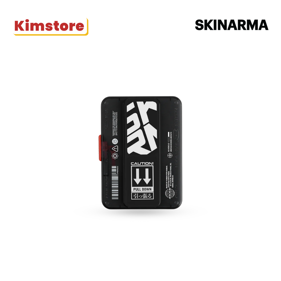 skinarma mirage magnetic cardholder with grip stand phaze black