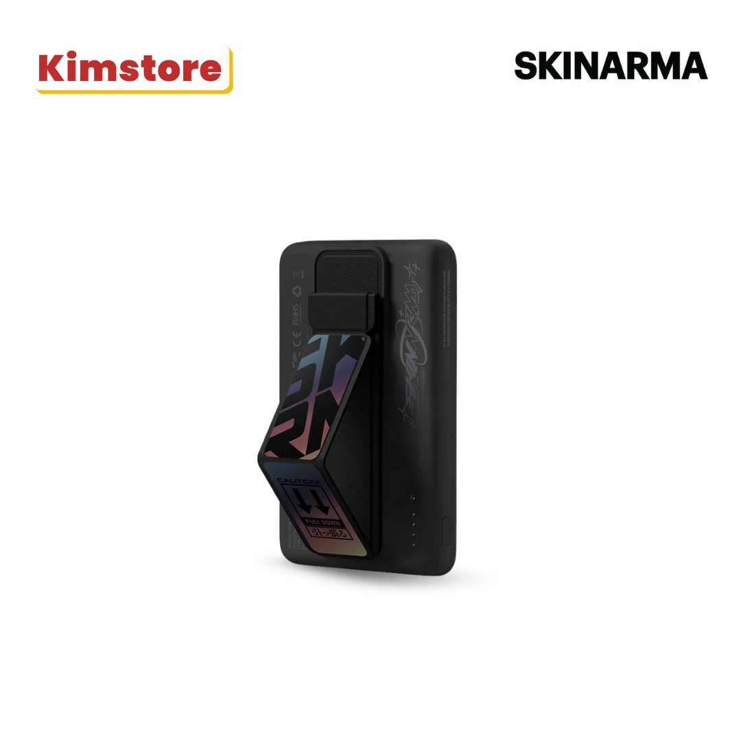 skinarma magnetic wireless powerbank 10,000 mah 20w usb c pd ~ kira kobai black