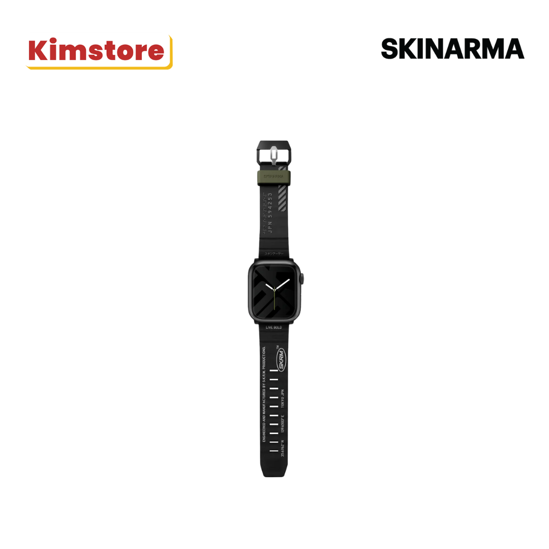 skinarma apple watch strap shokku 45/44/42 mm black