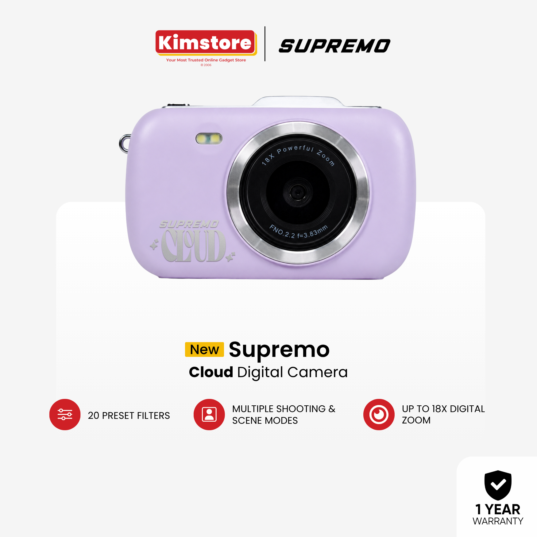 Supremo Cloud 2K Digital Camera