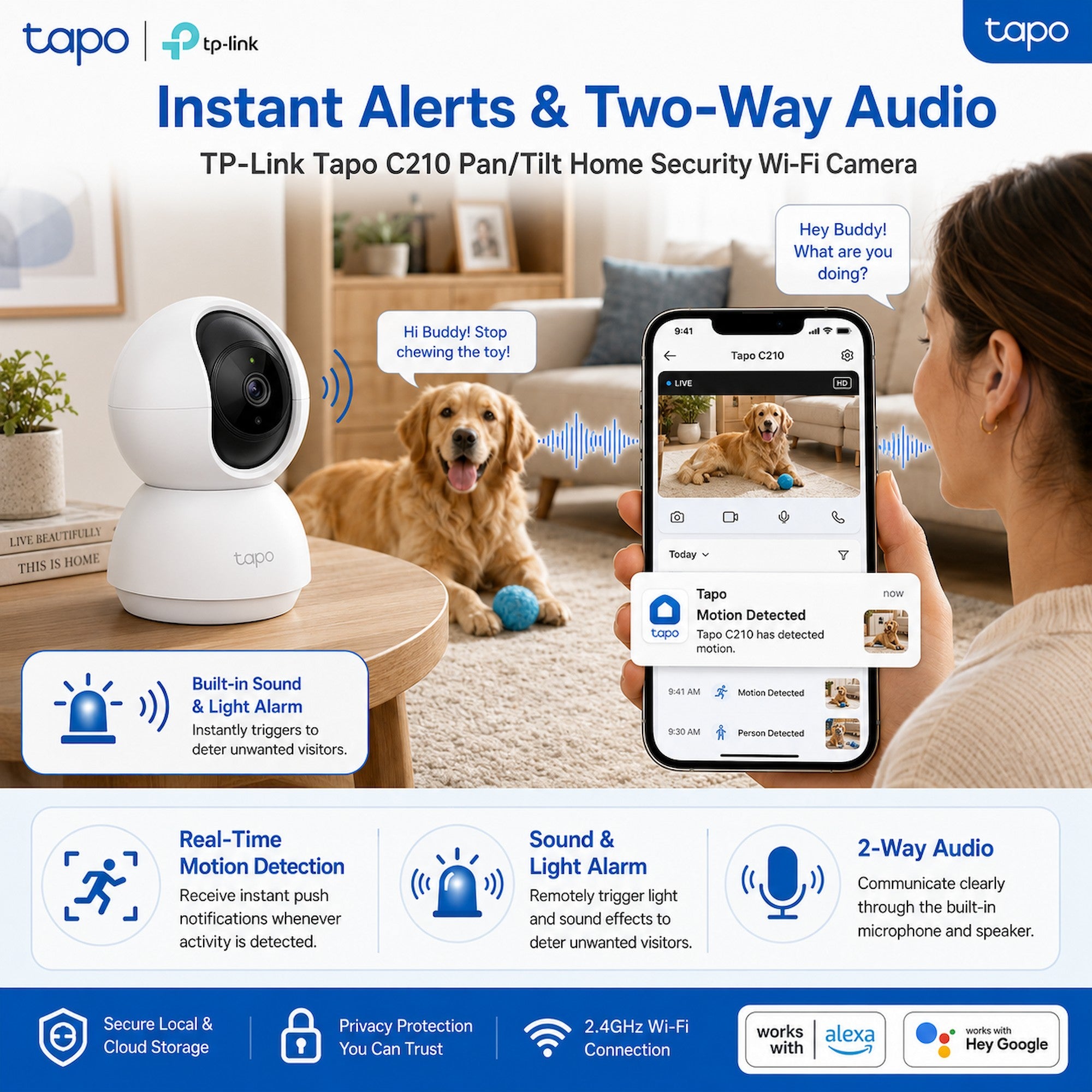 TP-Link Tapo C210 Pan/Tilt Home Security Wi-Fi Camera [Pre-Order]