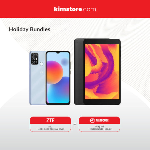 Holiday Bundle: ZTE A52 (4GB/64GB) and Alldocube iPlay 8T T802 3+32GB Tablet