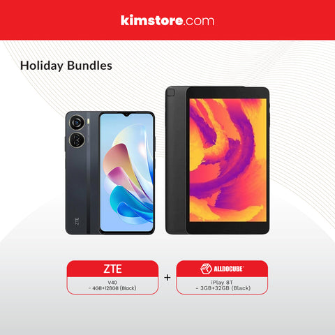 Holiday Bundle: ZTE V40 (4GB/128GB) and Alldocube iPlay 8T T802 3+32GB Tablet