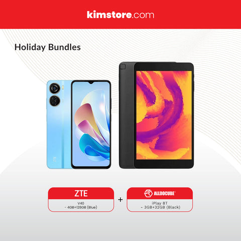 Holiday Bundle: ZTE V40 (4GB/128GB) and Alldocube iPlay 8T T802 3+32GB Tablet
