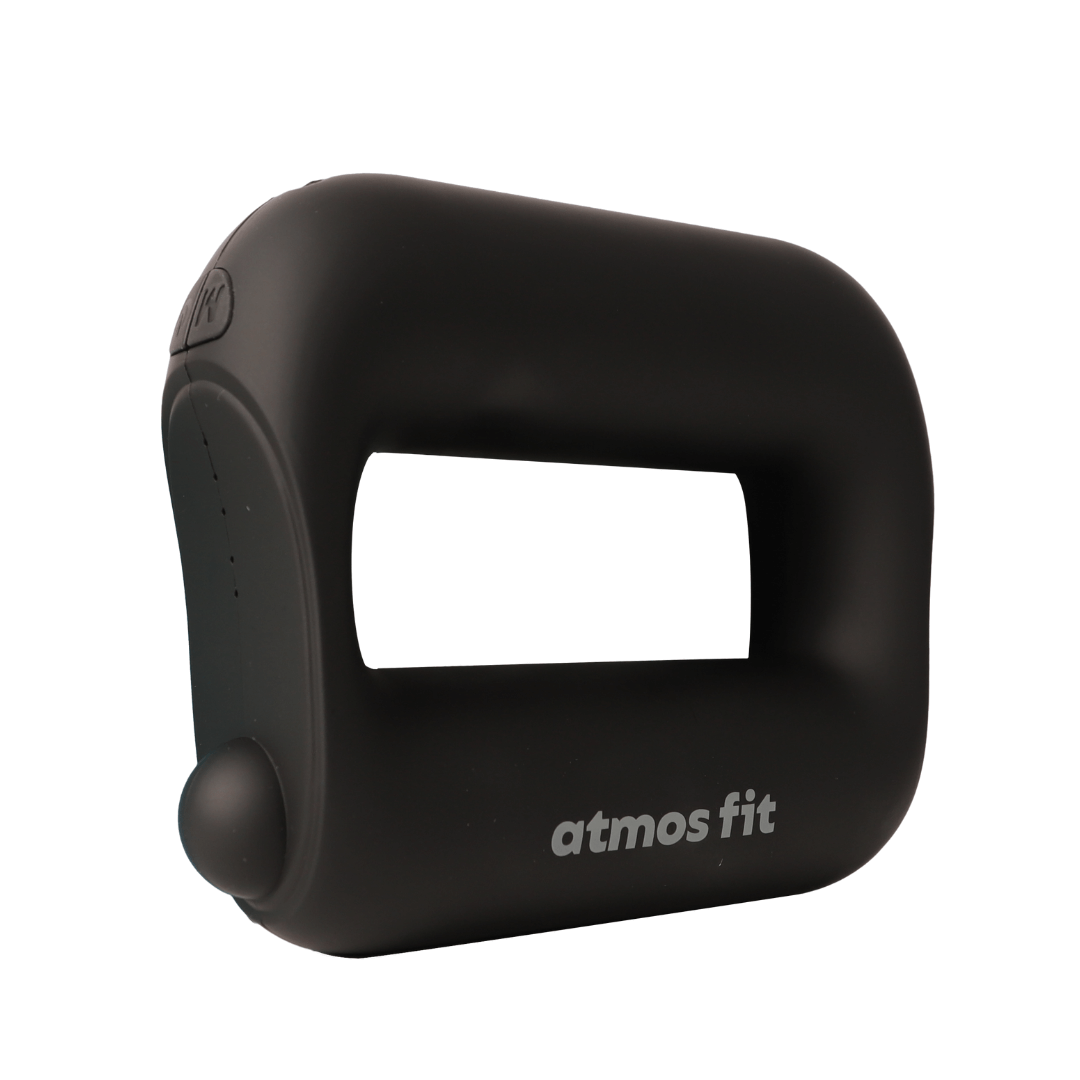 atmos fit sphero handheld ring massager powder white