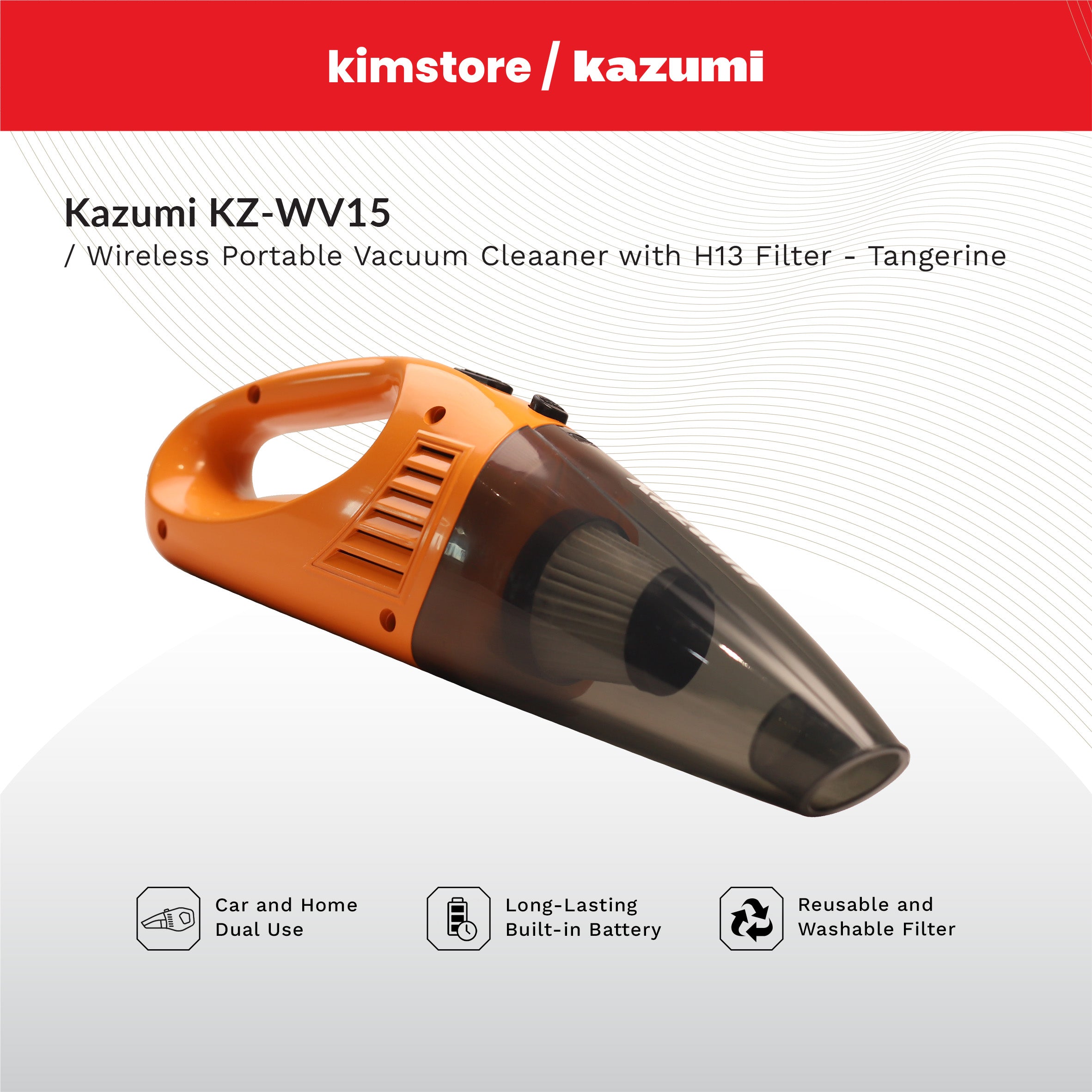 [Open Box] [B] Kazumi Wireless Portable Vacuum Cleaner