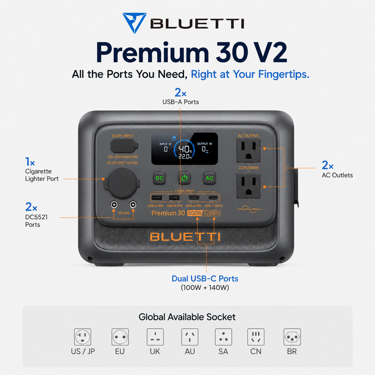 Bluetti Premium 30V2 Power Station
