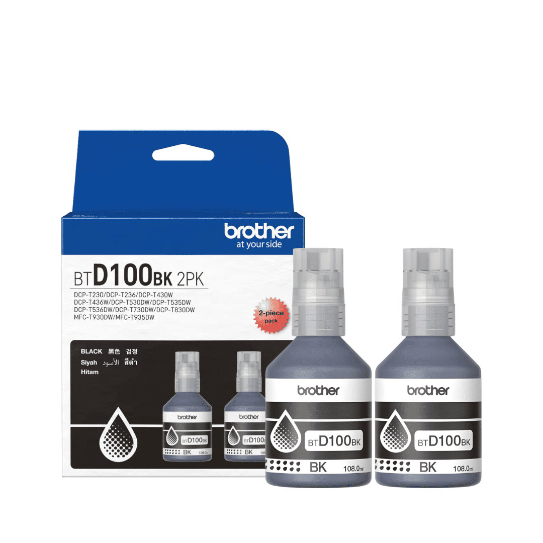 brother ink btd100cl3pk yellow, cyan, magenta