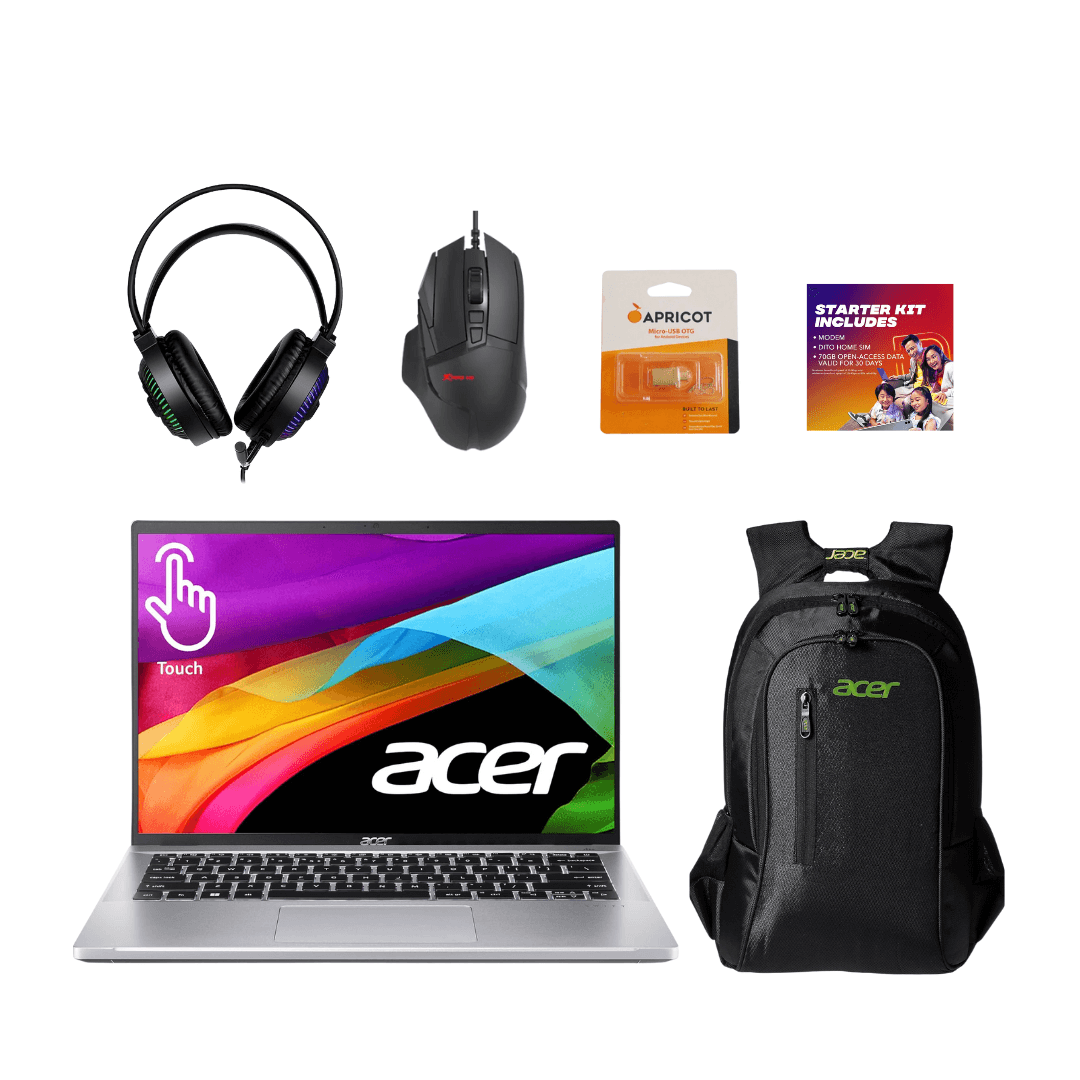 [Bundle] ACER SWIFT GO EVO 14" OLED Intel Core Ultra 7-155H (16GB/ 512GB) - Pure Silver + Accessories