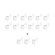 bundle buy 12, get 3 free jaguar electronics wcp29 2.4a wall charger with charging cable