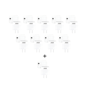 bundle buy 9, get 1 free jaguar electronics wcp05 wall charger 18w quick charge usb-a port