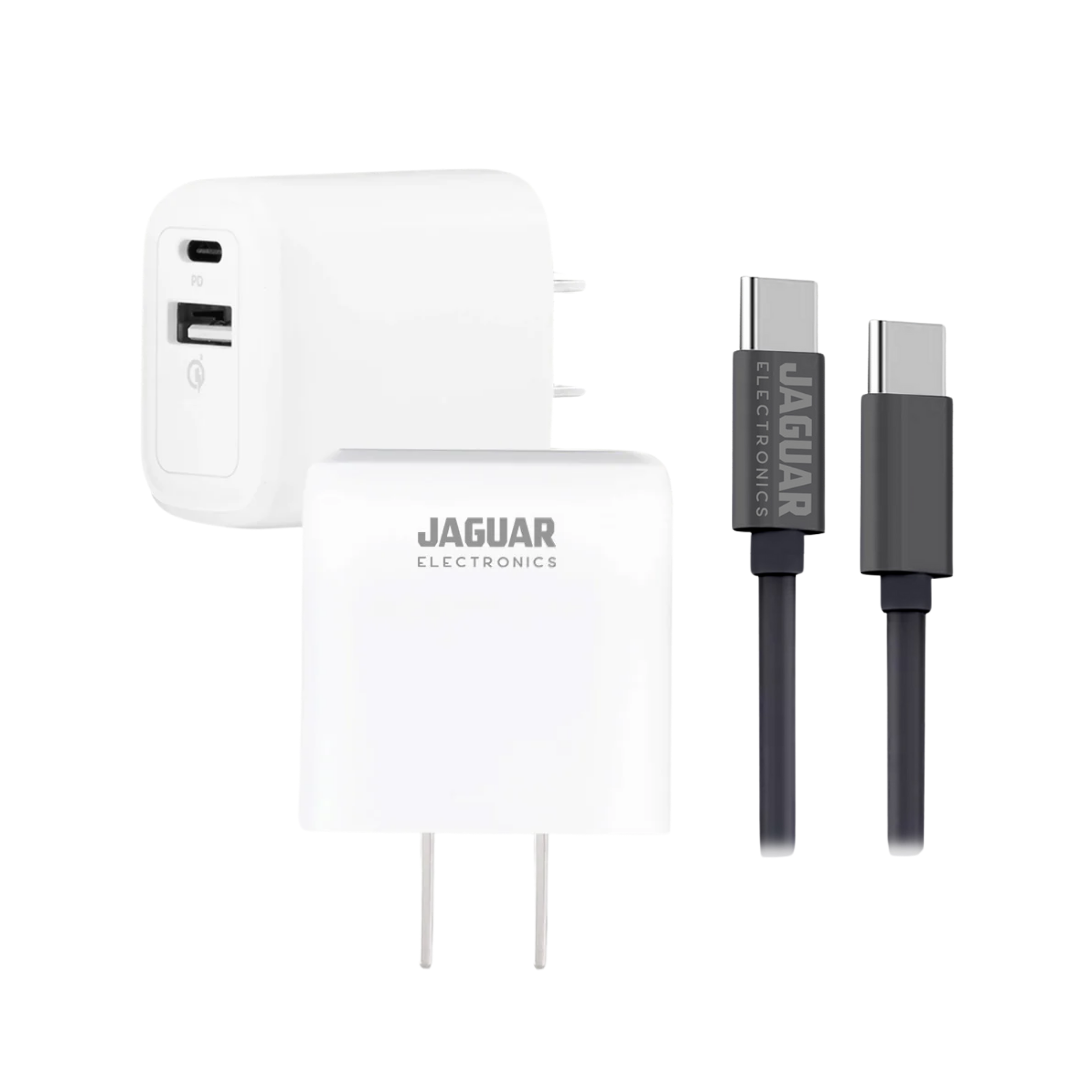 [Bundle] Jaguar Electronics CG13 Quick Charging Cable + Jaguar Electronics WCP02 Wall Charger