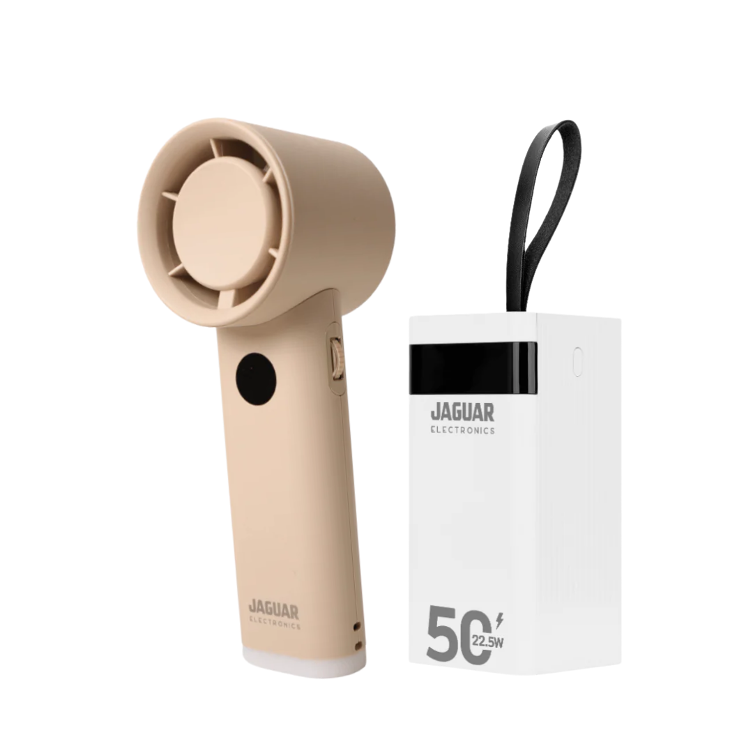 [Bundle] Jaguar Electronics PF01 Handheld Fan + Jaguar Electronics PB401 Power Bank