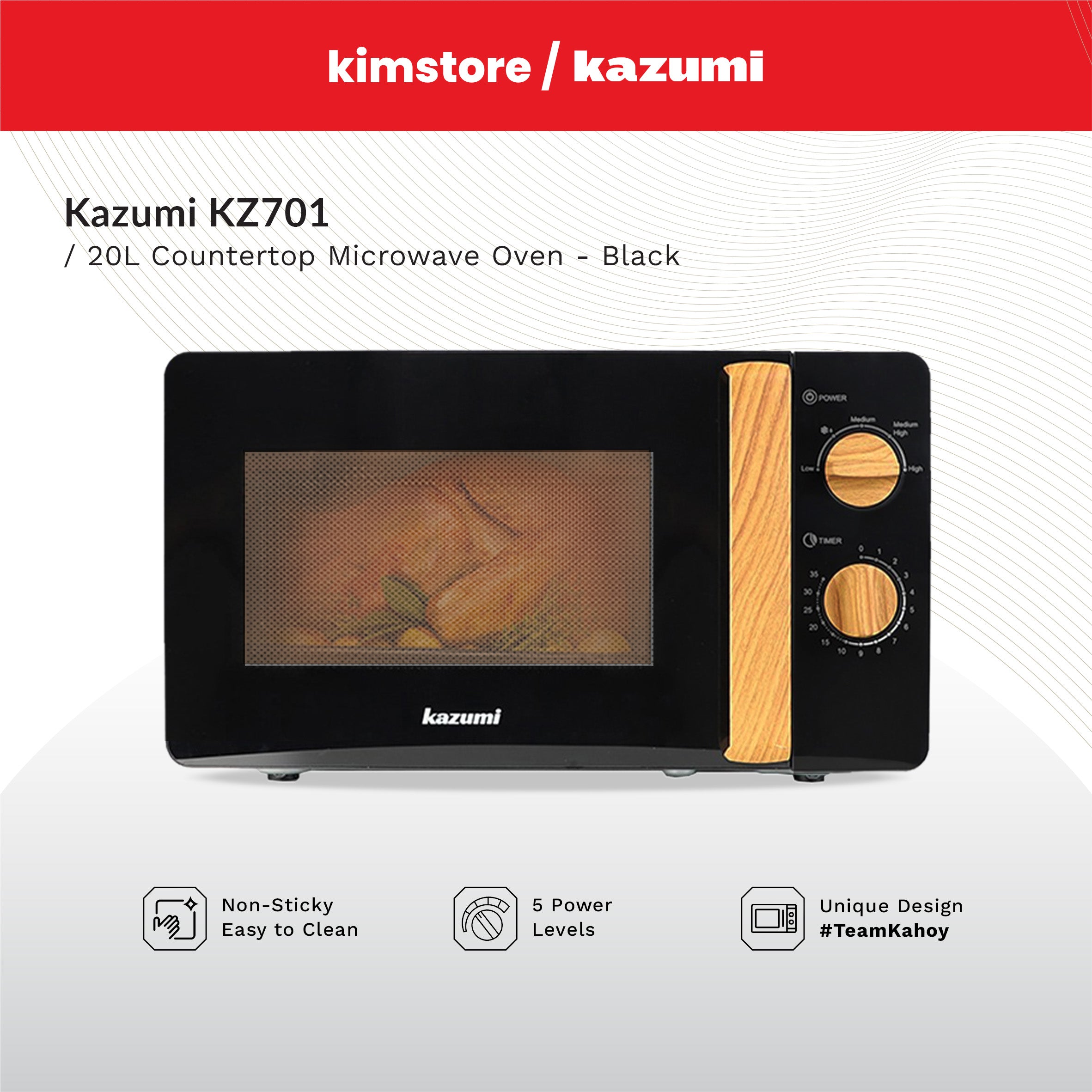[Open Box] [C] Kazumi KZ701 20L Countertop Microwave Oven