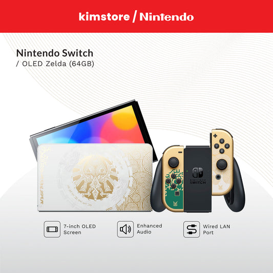 NINTENDO Switch OLED Zelda & MicroSD and UV Bag