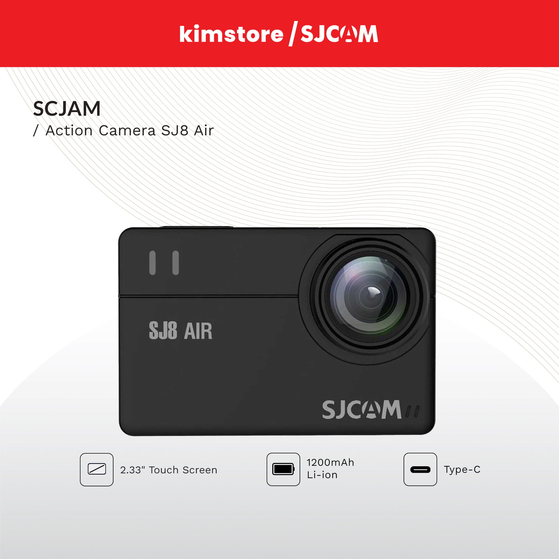 sjcam action camera sj8 air black
