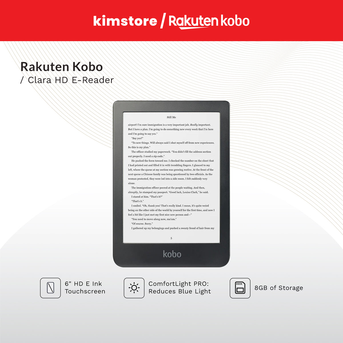 KOBO Clara 8GB HD E-Reader - 6"