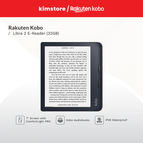 KOBO Libra 2 Black 32GB E-Reader 32GB - 7"