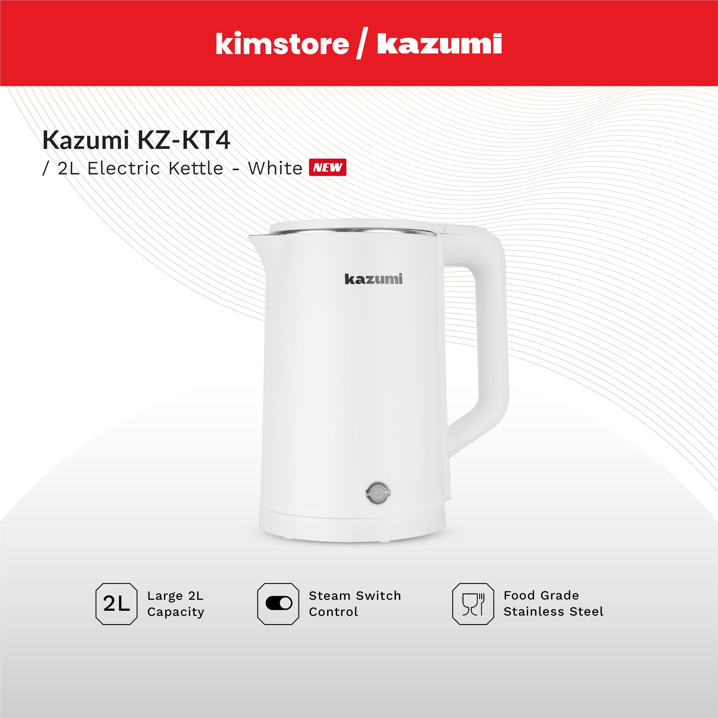 Kazumi KZ-KT4 2L Electric Kettle