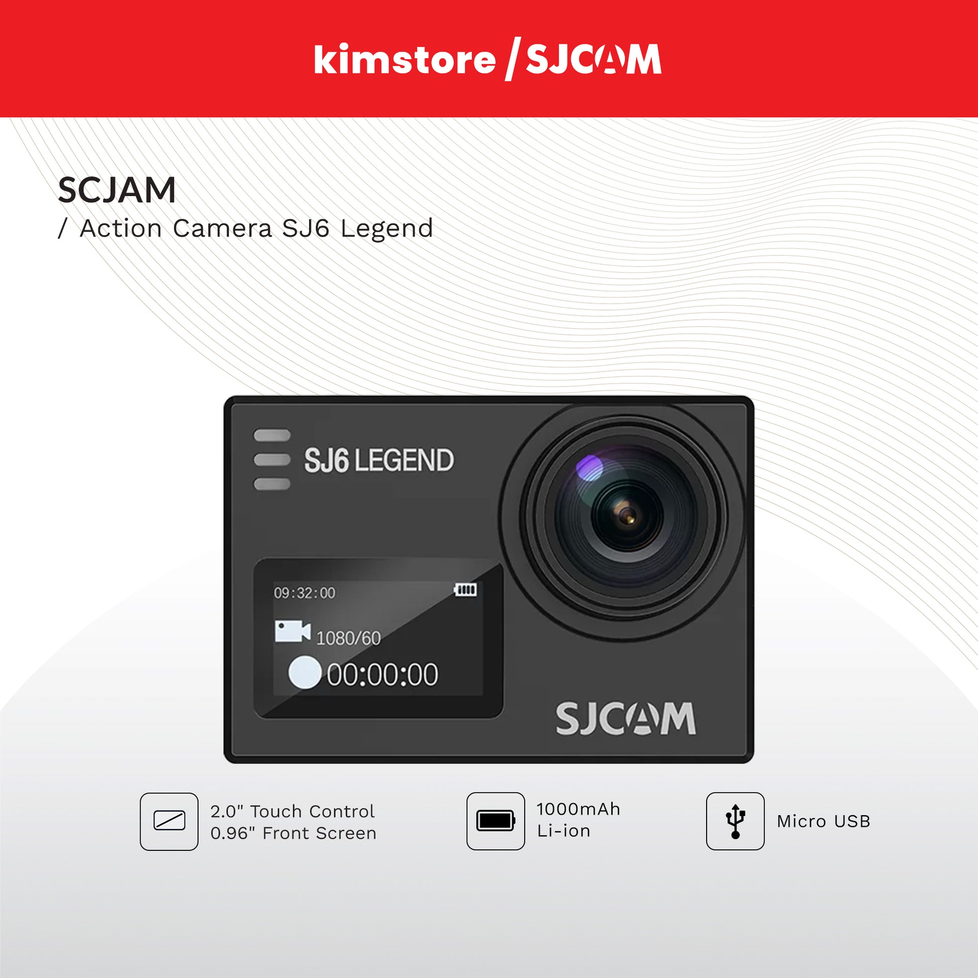 sjcam action camera sj6 legend black
