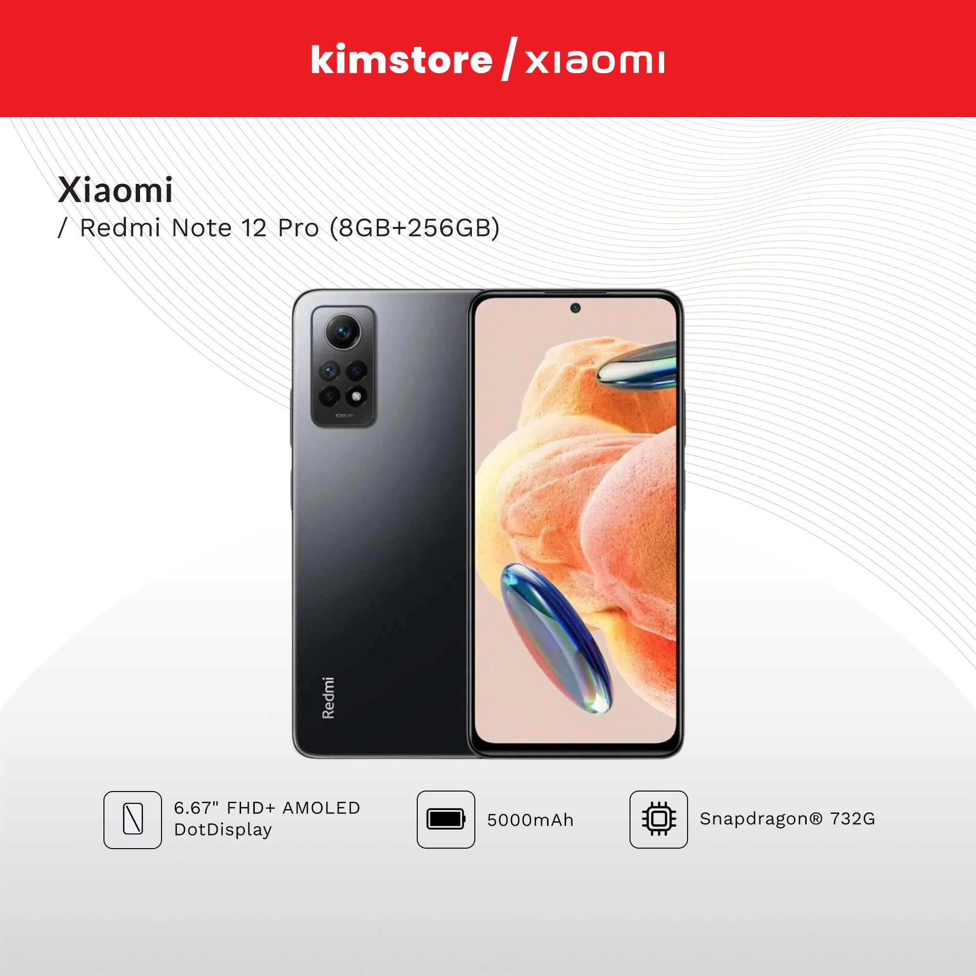 Xiaomi Redmi Note 12 Pro 4G, 8 GB RAM, 256 GB Storage, Graphite Gray Online  at Best Price, Smart Phones