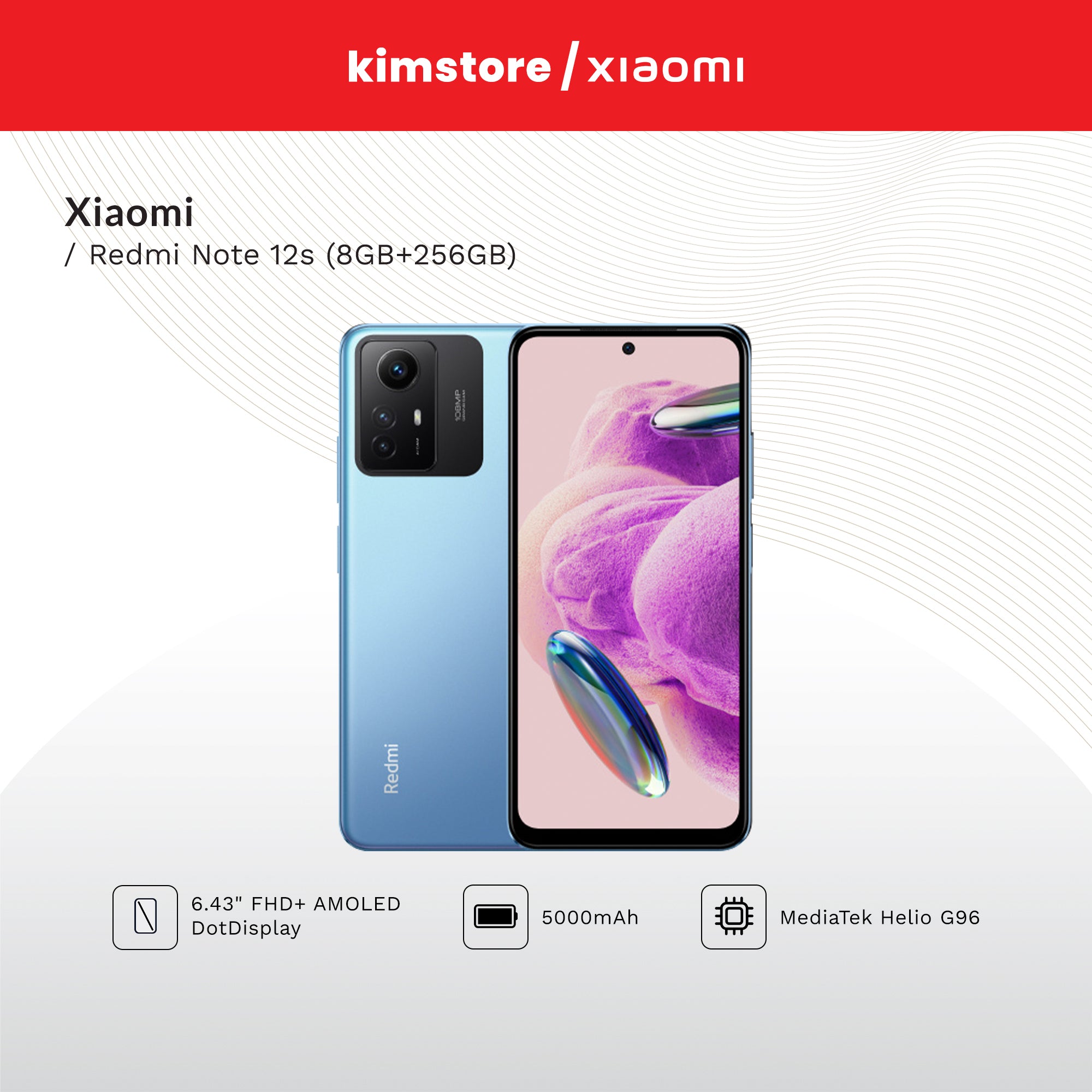 xiaomi redmi note 12s 8gb256gb ice blue