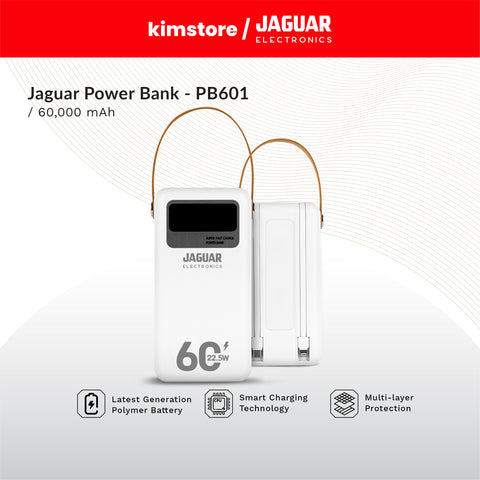 Jaguar Electronics PB601 60000mAh QC3.0 + PD Digital Display Power Bank 22.5W