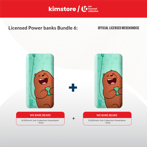 OLC BUNDLE: We Bare Bears 10,000mAh 2nd Collection Powerbank