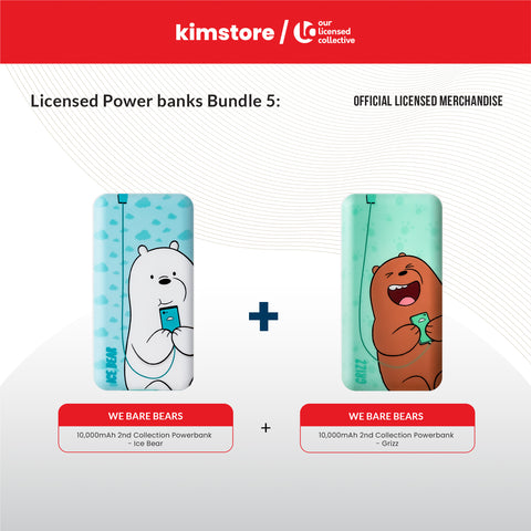 OLC BUNDLE: We Bare Bears 10,000mAh 2nd Collection Powerbank