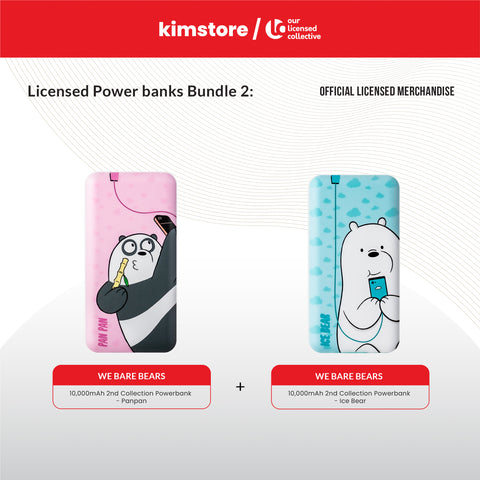 OLC BUNDLE: We Bare Bears 10,000mAh 2nd Collection Powerbank