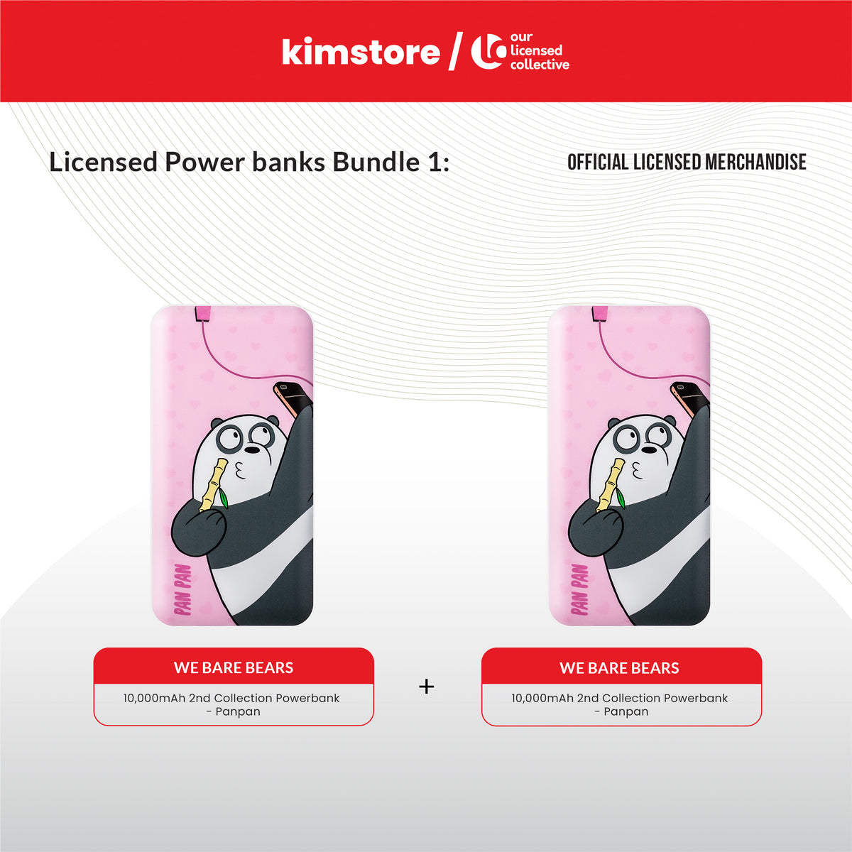 OLC BUNDLE: We Bare Bears 10,000mAh 2nd Collection Powerbank