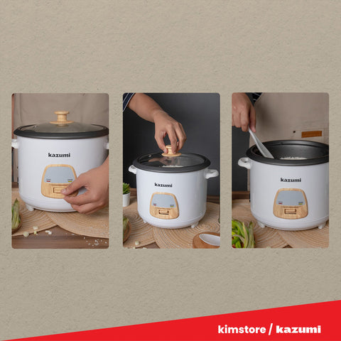 BUNDLE: Kazumi KZ-RC115 1.5L Rice Cooker + TechFlex 2.5W Mini UV Sterilizing Lamp (Black)