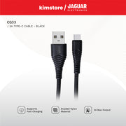 jaguar electronics cg53 3.0a 1 meter fast charging data cable type c black