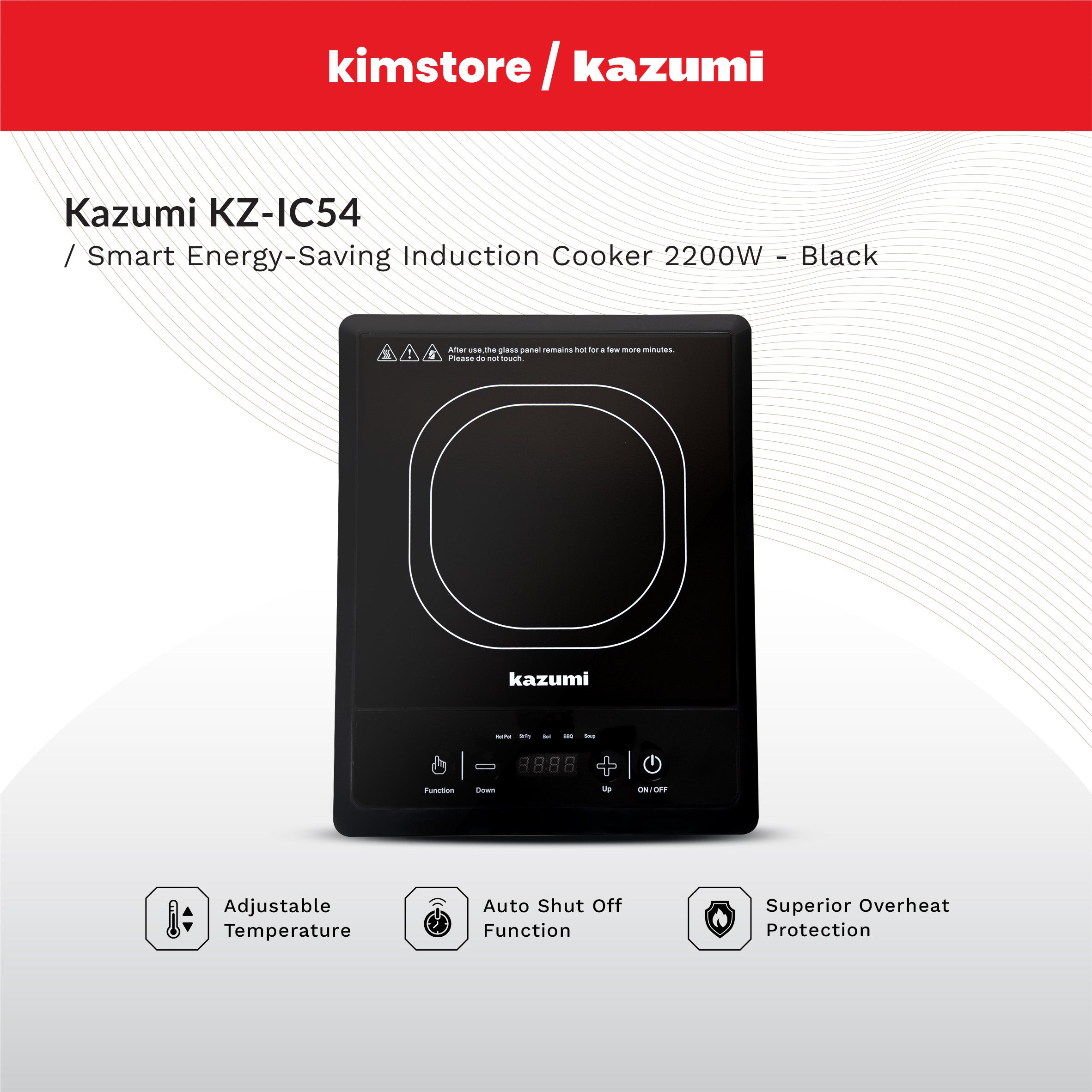 [Open Box] [C] Kazumi KZ-IC54 Induction Cooker 2200W