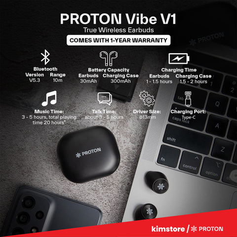 PROTON Vibe V1 True Wireless Earbuds