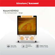 kazumi kz vo12 12l vertical oven beige