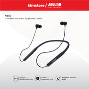 jaguar electronics nb80 wireless neckband earphones black