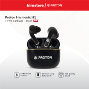 proton harmonix h1 tws earbuds black