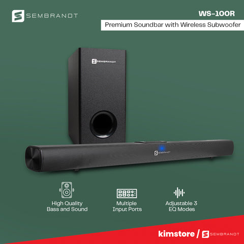 Sembrandt WS-100R Premium Soundbar with Wireless Subwoofer