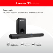 open box sembrandt ws-100r wireless subwoofer & soundbar
