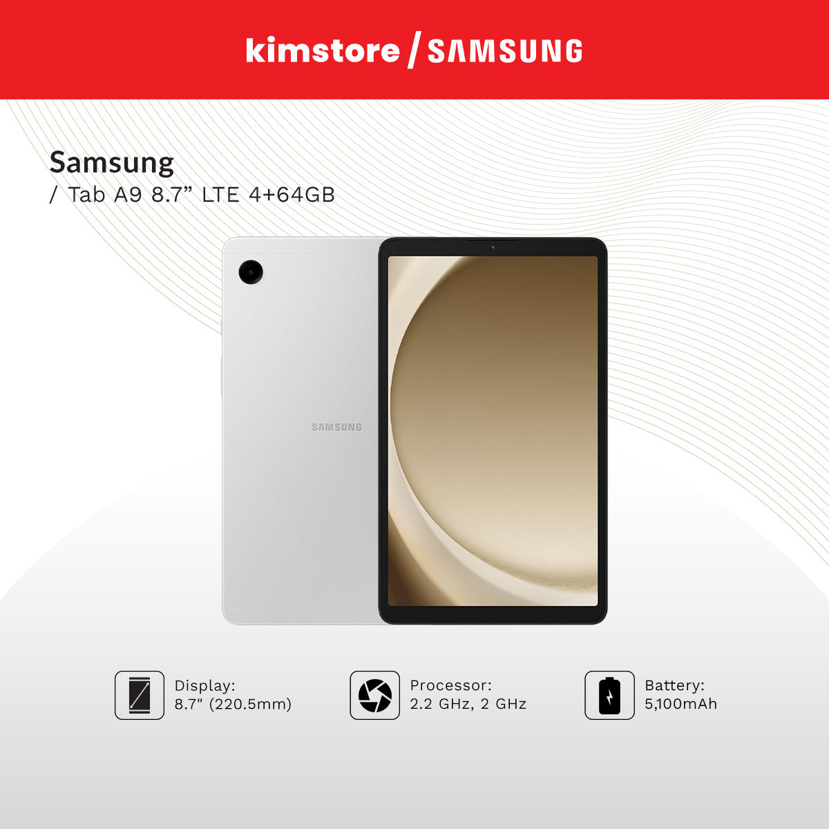 Samsung Tab A9 8.7 LTE X115 Silver 4GB 64GB